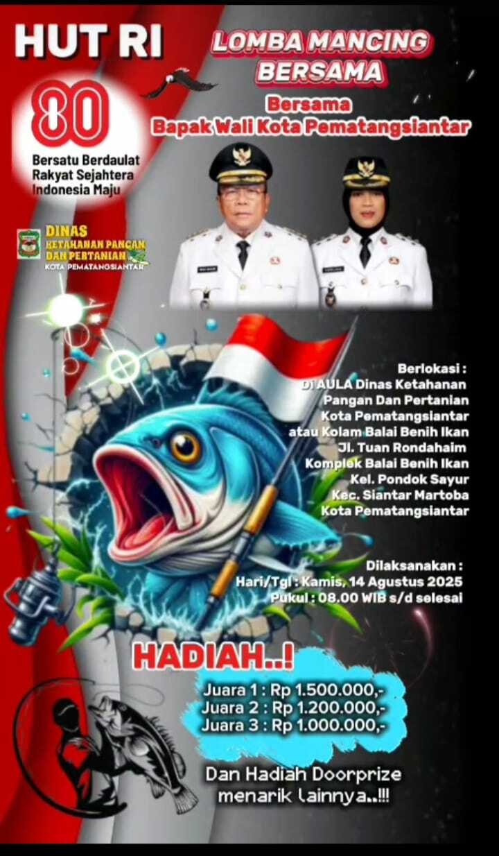 Lomba Mancing Bersama Bapak Wali Kota Pematangsiantar 